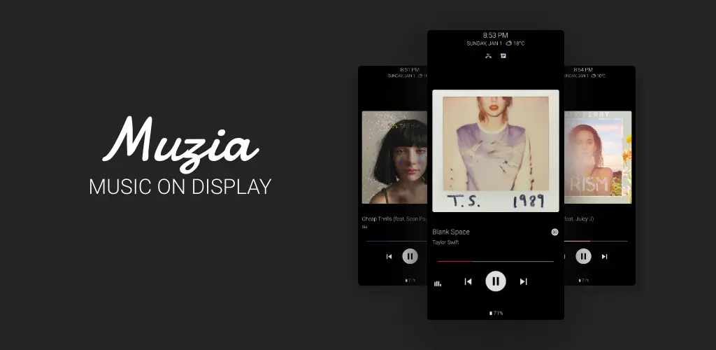 Muzia: Music On Display Mod Apk (Premium Unlocked)