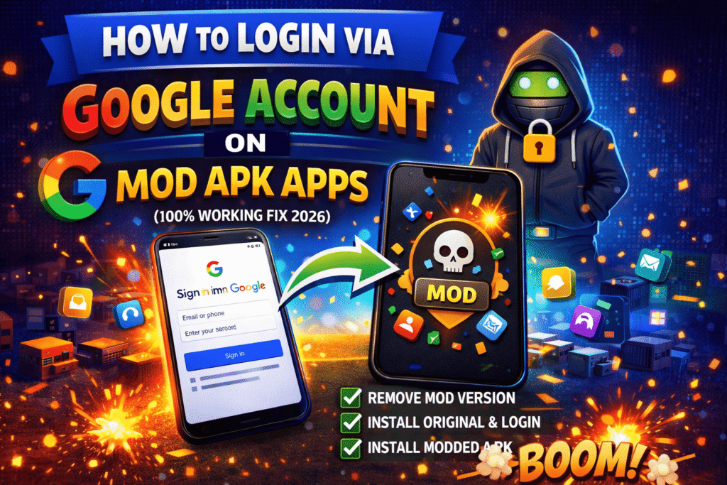 How to Login via Google Account on MOD APK (100% Working Fix 2026)
